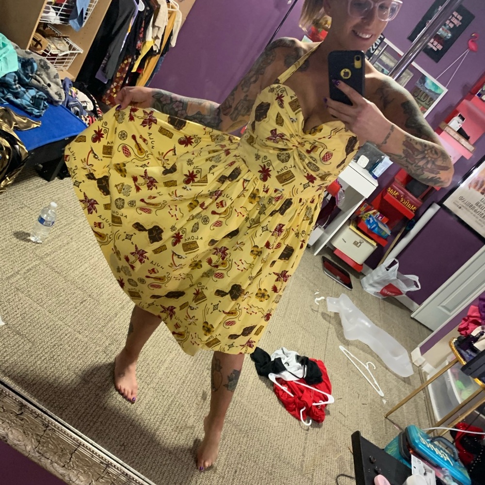 Yellow Tiki -Hearts&Found Dress- 1 of a Kind- NWT